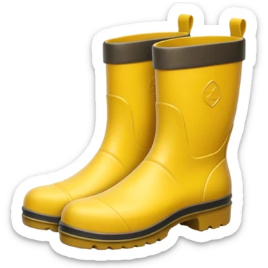 yellow garden boots sticker