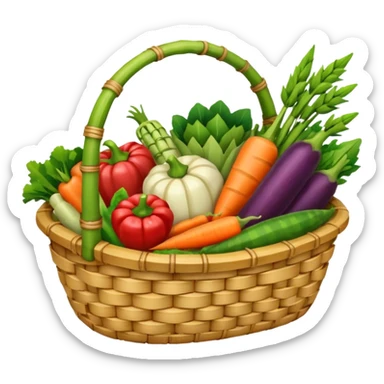  bamboo-basket vegetable sticker
