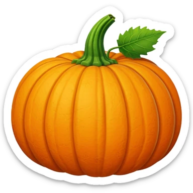 pumpkin with leaf sticker