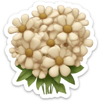 beige flower bouquet sticker