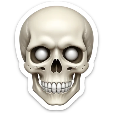 Skull with a mind blowing face sticker