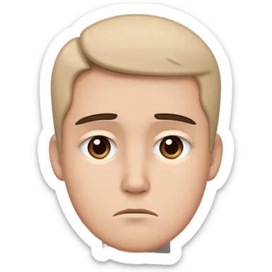 Expression of disappointment and disapproval but doesn’t want to show it sticker