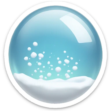 Glass ball with snow sticker