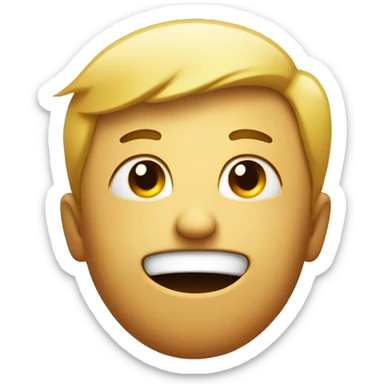 Smiling face with a frowning shadow sticker