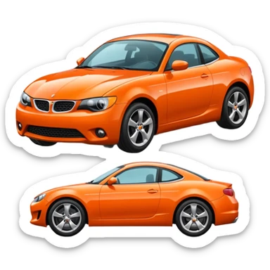 orange car sticker