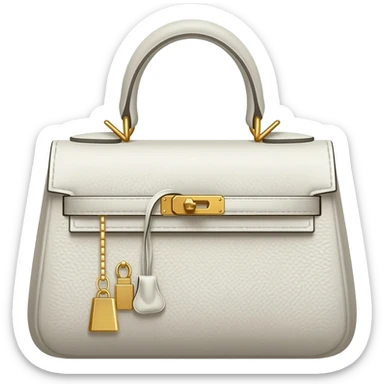 white birkin hermes bag sticker