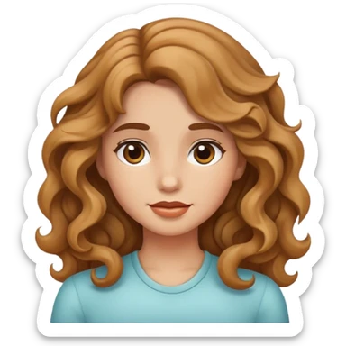 Chica de pelo ondulado sticker