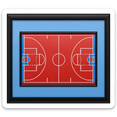 basketball stadium field (#00A3E0) and red (#F9423A) sticker