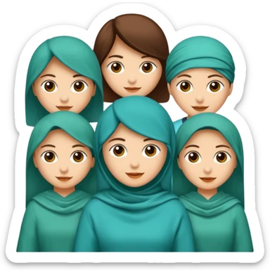 mavi yeşil ve turkuaz renk karışımlı bir madalya sticker