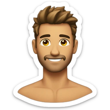 Handsome hunk sticker