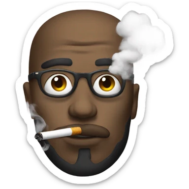 face smoking a vape sticker