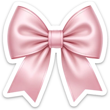 light pink ribbon bow sticker