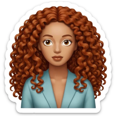 Solange Knowles with long Auburn hair sticker