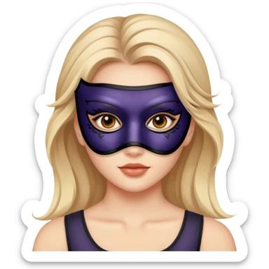 a beautiful girl wearing dusk mask sticker