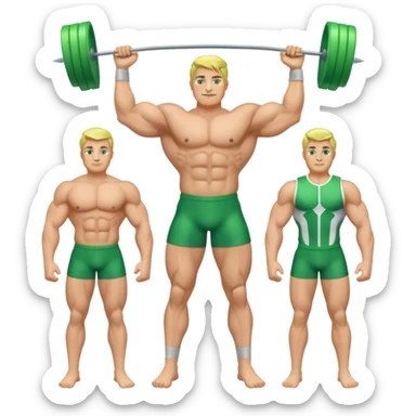 A graphics sheet in which graphic is going up titled "muscle mass" sticker