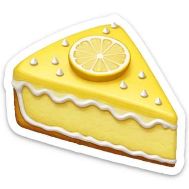 A triangular lemon cake sticker