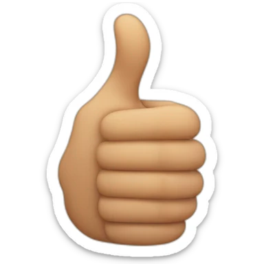 a hand emoji that is in between the thumbs up and thumbs down, in the middle hesitating sticker