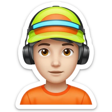 Neon Visor Gamer sticker