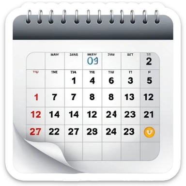 calendar with a date circled sticker