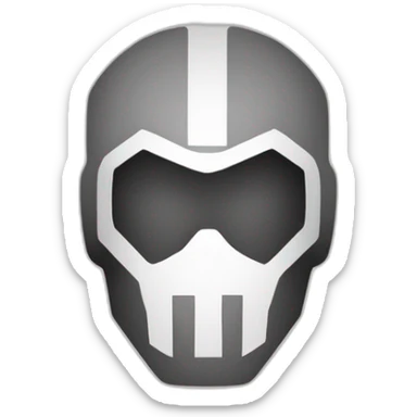 Call of duty ghost face The image is in black and white, and Ghost’s face is hidden by a grey square. sticker