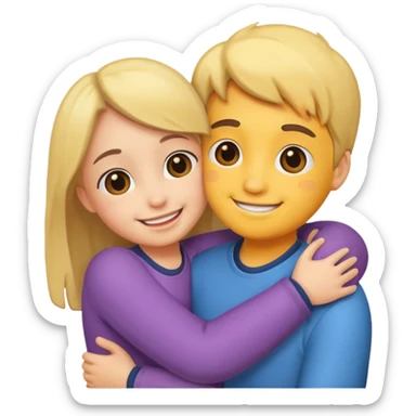 Cute hug  sticker