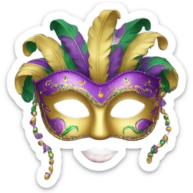 Mardi Gras mask sticker
