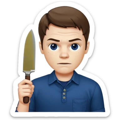 Que Dexter este con un cuchillo sticker