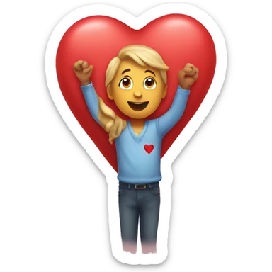 A heart saying I love you  sticker