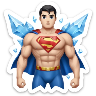 Superman vs ice sticker