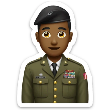 military boy in uniform sticker