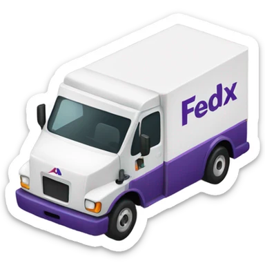 FedEx delivery truck  sticker