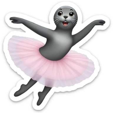 ballerina seal sticker