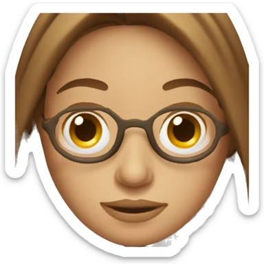 Woman taking photography with brown hair sticker