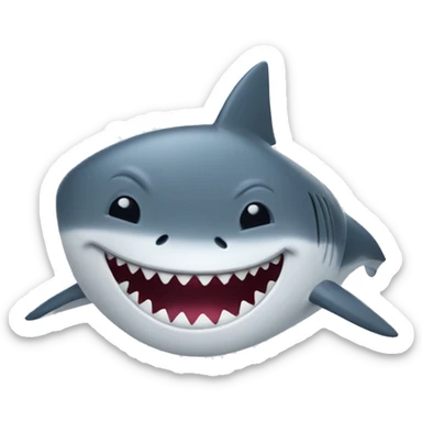 Shark laughed sticker