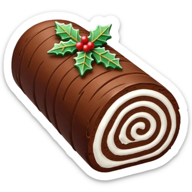 Xmas chocolate log sticker