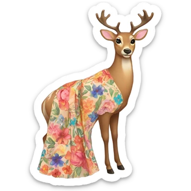Deer in a dress sticker