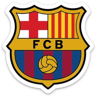 Barcelona FC shield in a classic style sticker