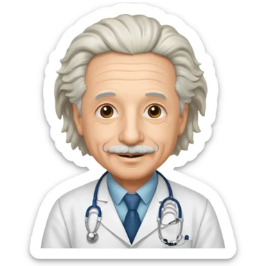 albert einstein in doctor dress  sticker