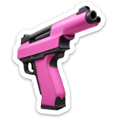 Pink gun sticker