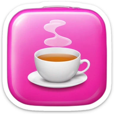 the words "consent is like tea" in hot pink bubble case sticker