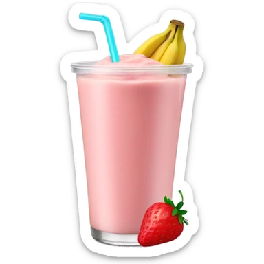 Strawberry banana smoothie sticker