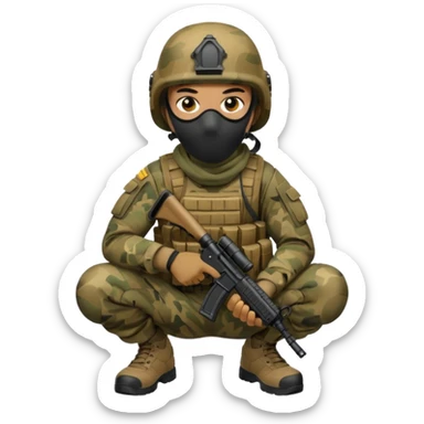 soldier-crouching-with-tactical-mask sticker