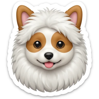 Pocket Billy dog white sticker