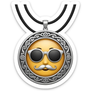 hipster necklace sticker