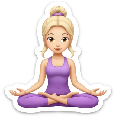 Cute yoga girl sticker