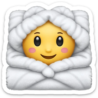 blanket with no face on it sticker