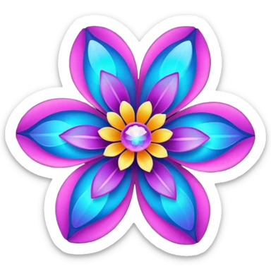 Space Petalled Flower sticker