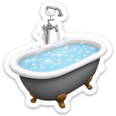 Bubble bath tub sticker