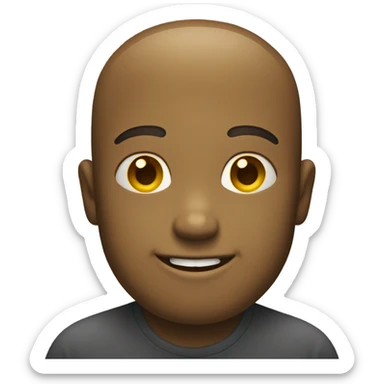 Smiling emoji with yellow bone sticker