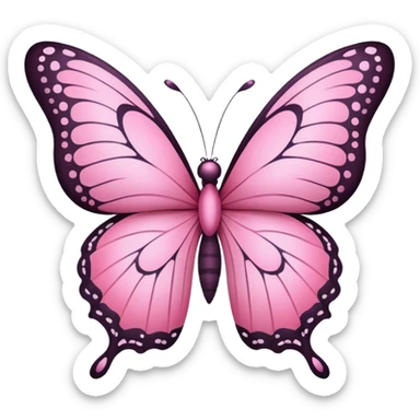 borboleta rosa sticker
